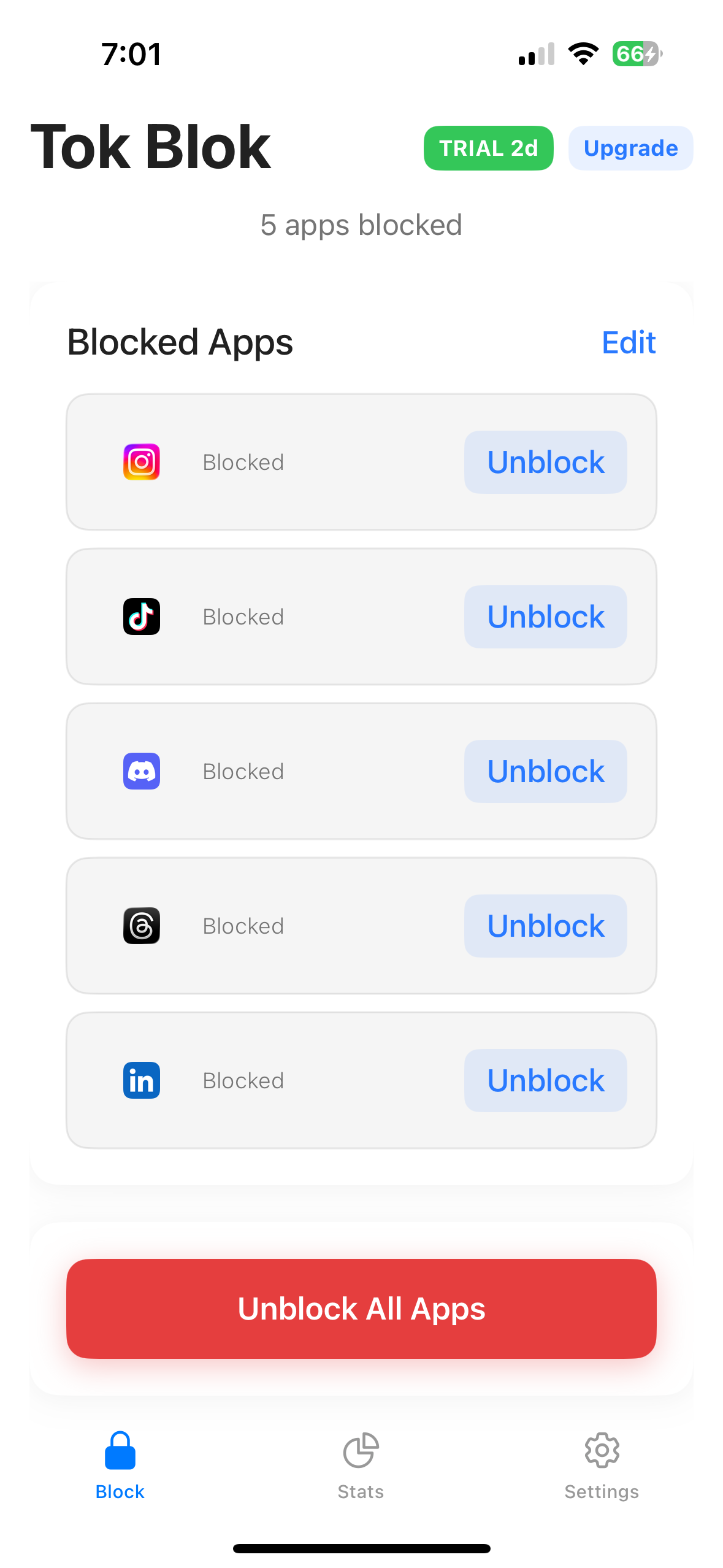 App Blocking Feature